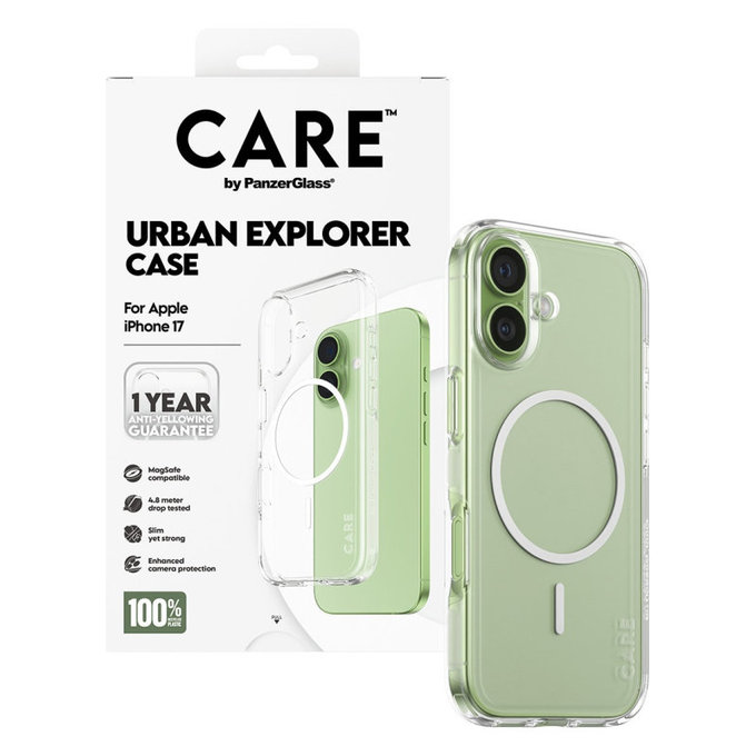 Urban Explorer Hülle mit MagSafe für iPhone 17, Weiß, CARE