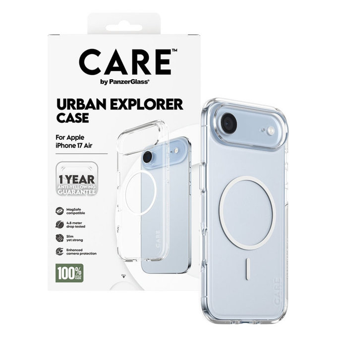 Urban Explorer Hülle mit MagSafe für iPhone Air, Weiß, CARE