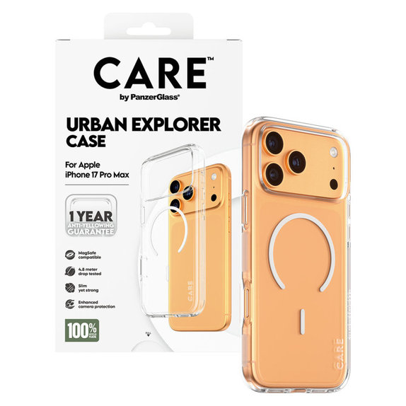 Hülle Urban Explorer mit MagSafe für iPhone 17 Pro Max, weiß, PanzerGlass