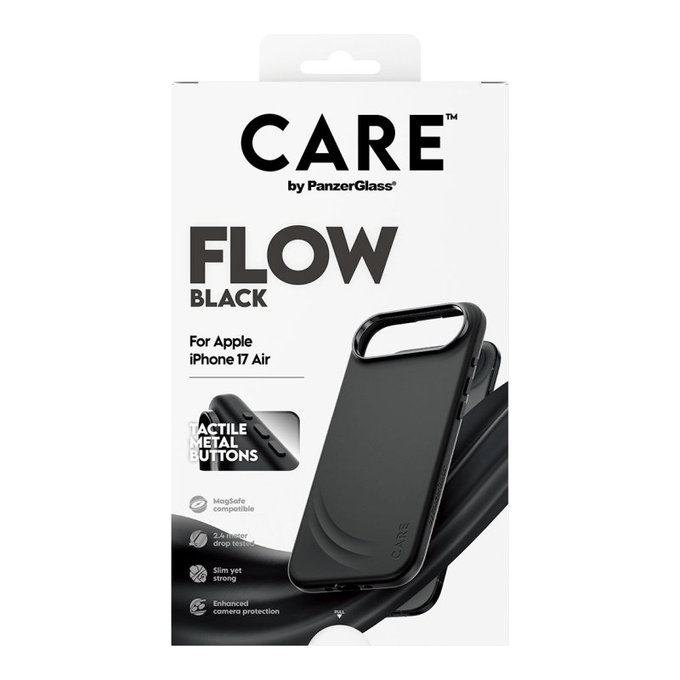 FLOW Hülle mit MagSafe für iPhone Air, Schwarz, CARE