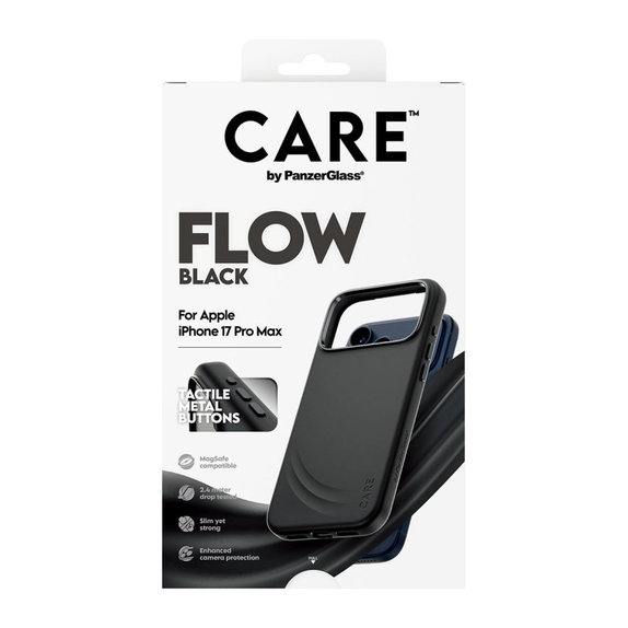 Hülle FLOW mit MagSafe für iPhone 17 Pro Max, schwarz, PanzerGlass