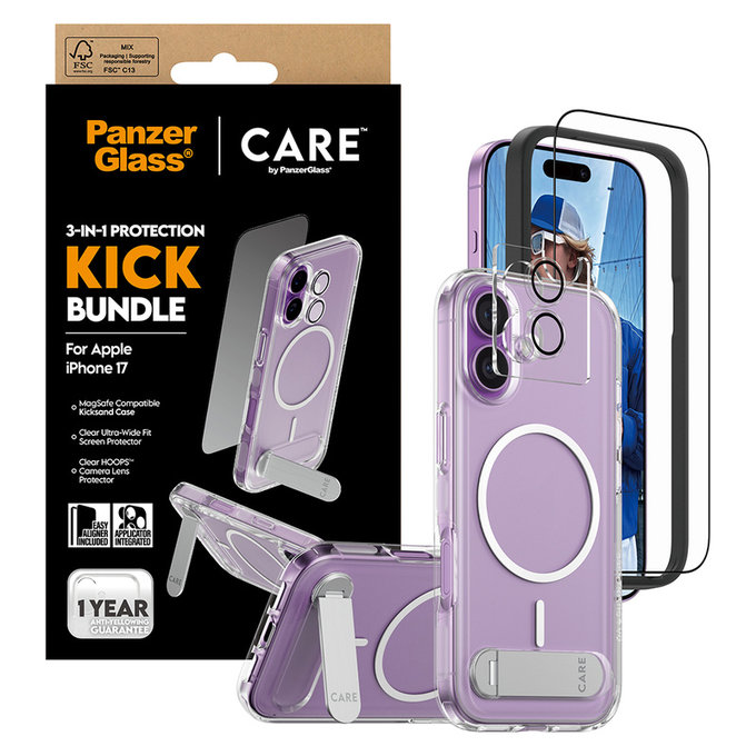 Bundle 3-in-1 Kick für iPhone 17, PanzerGlass