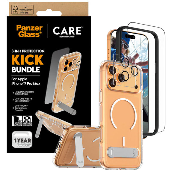 Bundle 3-in-1 Kick für iPhone 17 Pro Max, PanzerGlass