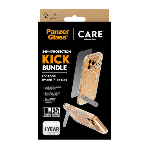Bundle 3-in-1 Kick für iPhone 17 Pro Max, PanzerGlass