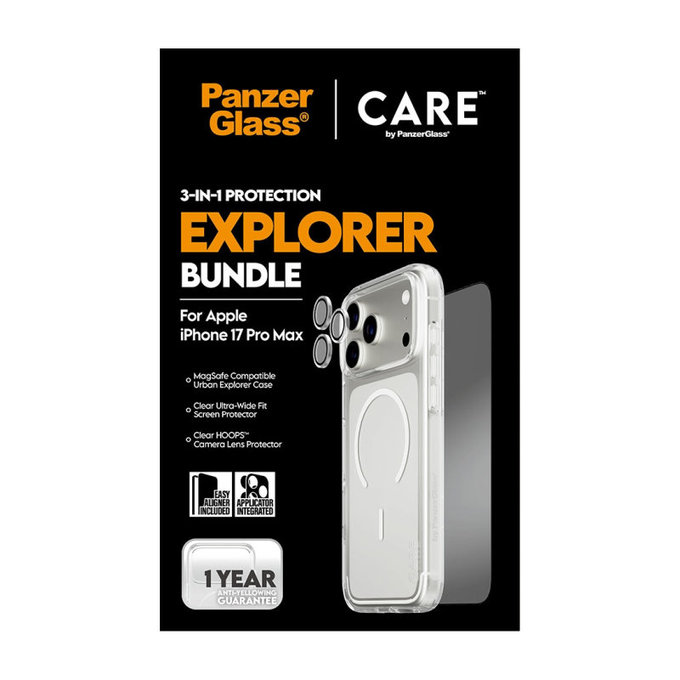 Bundle 3-in-1 Explorer für iPhone 17 Pro Max, PanzerGlass