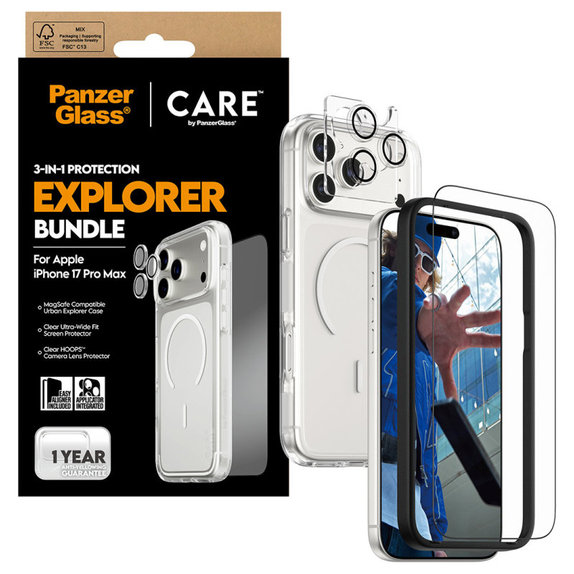 Bundle 3-in-1 Explorer für iPhone 17 Pro Max, PanzerGlass