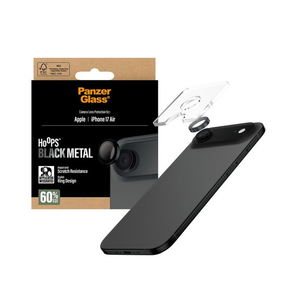 PanzerGlass - Hoops Kameraobjektivschutz für iPhone 17 Air, Schwarz