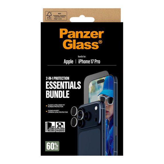 Bundle Essentials 2-in-1 für iPhone 17 Pro, PanzerGlass