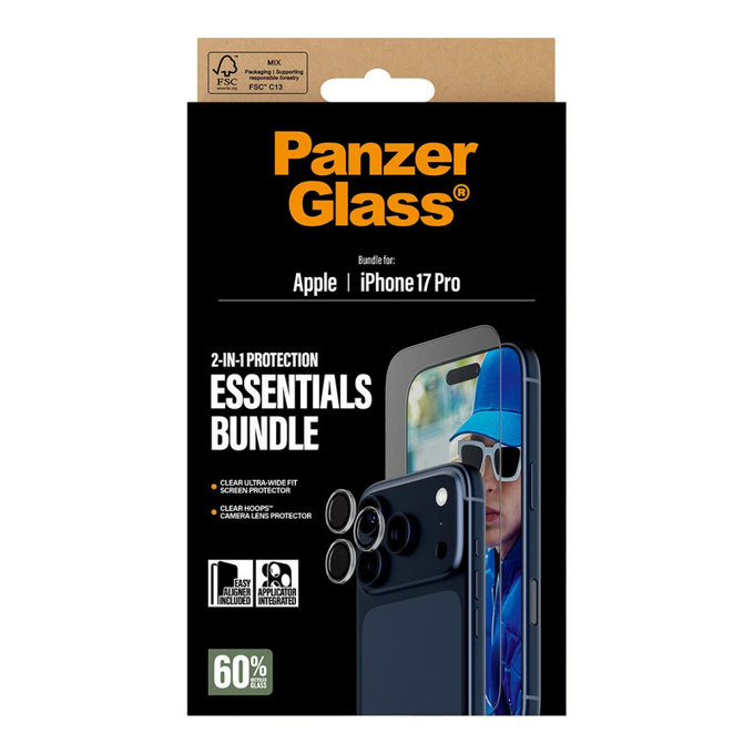 Bundle Essentials 2-in-1 für iPhone 17 Pro, PanzerGlass