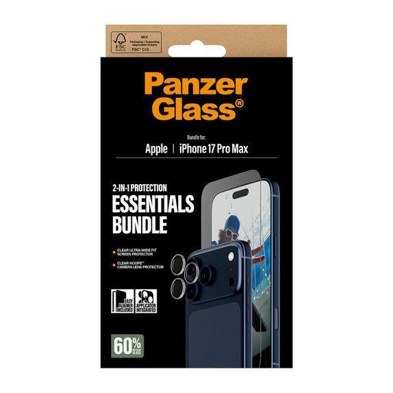 Bundle Essentials 2-in-1 für iPhone 17 Pro Max, PanzerGlass