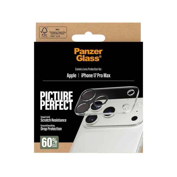 PanzerGlass - PicturePerfect Kameraobjektivschutz für iPhone 17 Pro Max, Klar