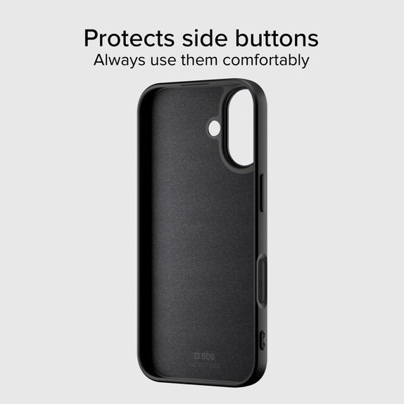 SBS - Instinct Mag Case kompatibel mit MagSafe für iPhone 17, Schwarz