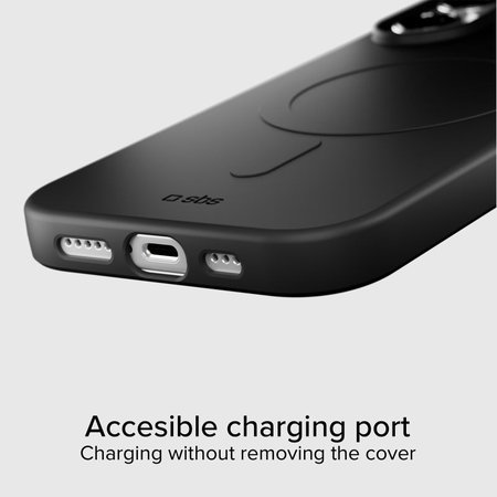 SBS - Instinct Mag Case kompatibel mit MagSafe für iPhone 17, Schwarz