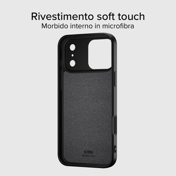 SBS - Instinct Mag Case kompatibel mit MagSafe für iPhone 17 Pro, Schwarz