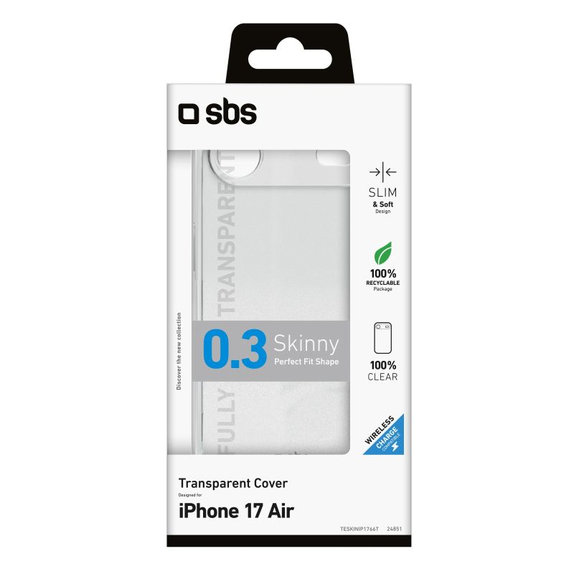SBS - Skinny Case für iPhone 17 Air, Transparent