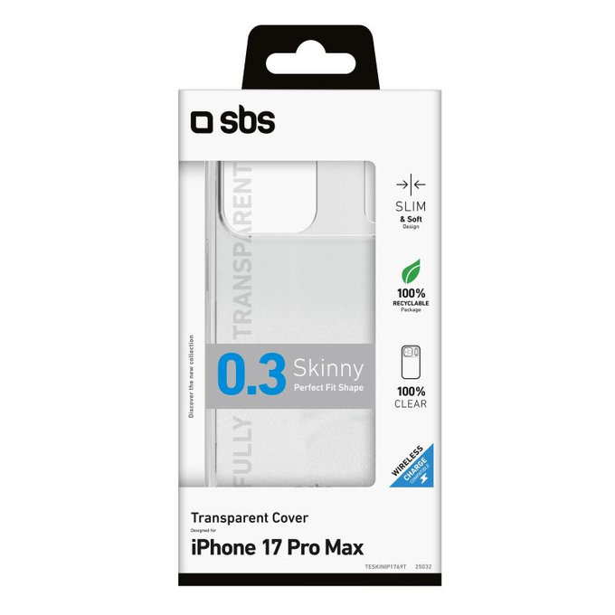 SBS - Skinny Case für iPhone 17 Pro Max, Transparent