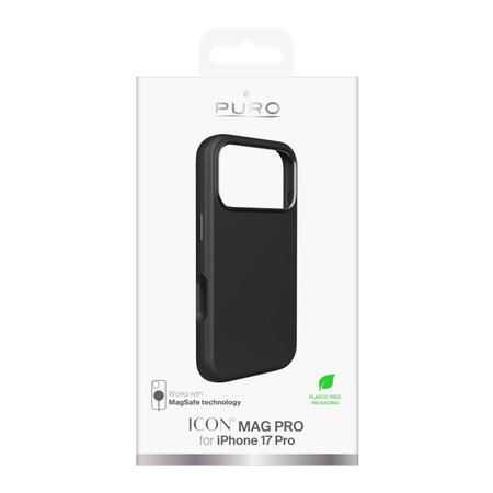 PURO - ICON MAG PRO Case mit MagSafe für iPhone 17 Pro, Schwarz