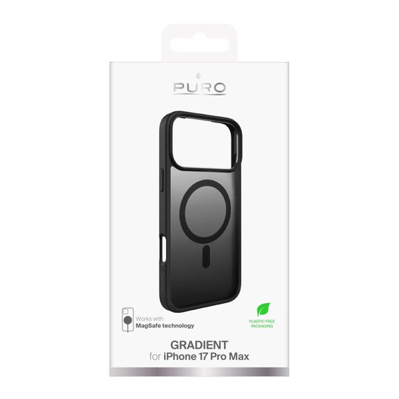 PURO - Gradient Case mit MagSafe für iPhone 17 Pro Max, Schwarz