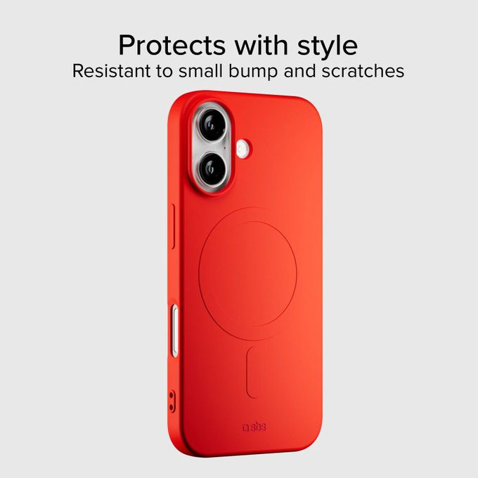 SBS - Instinct Mag Case kompatibel mit MagSafe für iPhone 17, rot