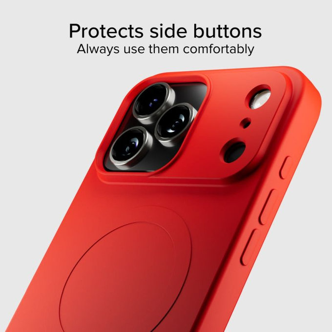 SBS - Instinct Mag Case kompatibel mit MagSafe für iPhone 17 Pro, rot
