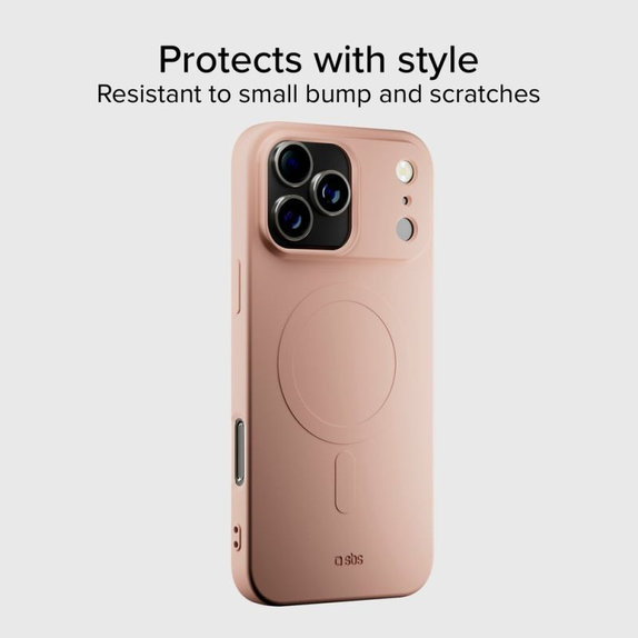 SBS - Instinct Mag Case kompatibel mit MagSafe für iPhone 17 Pro Max, rosa