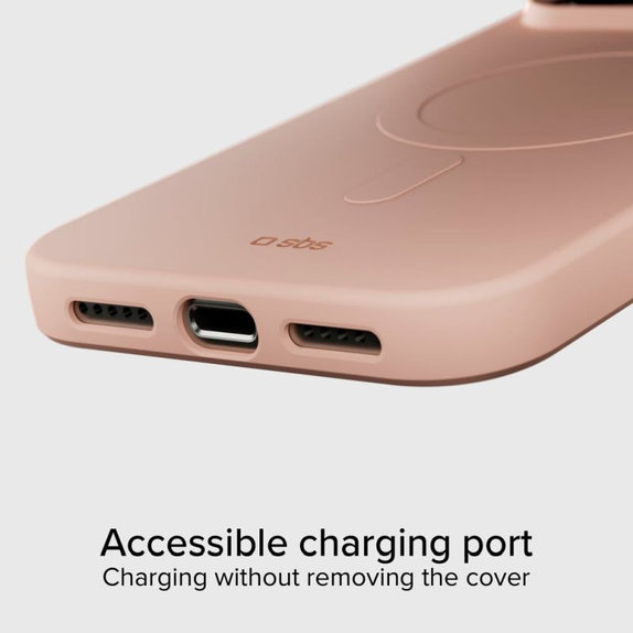 SBS - Instinct Mag Case kompatibel mit MagSafe für iPhone 17 Pro Max, rosa