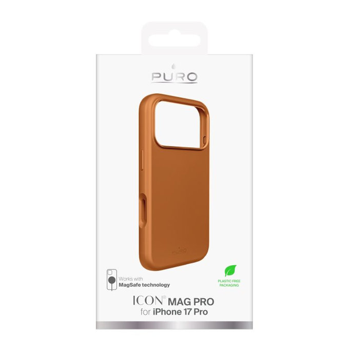 PURO - ICON MAG PRO Case mit MagSafe für iPhone 17 Pro, Orange