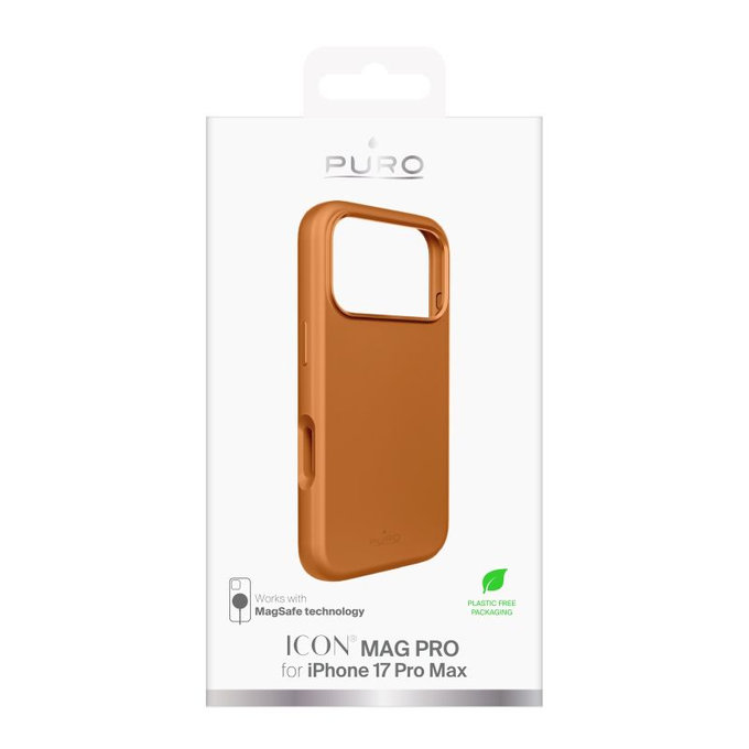 PURO - ICON MAG PRO Case mit MagSafe für iPhone 17 Pro Max, Orange