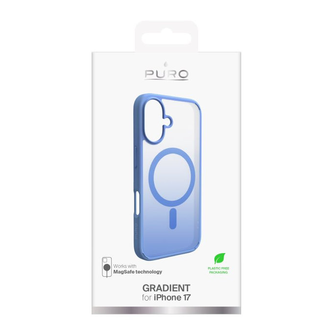 PURO - Gradient Case mit MagSafe für iPhone 17, Blau