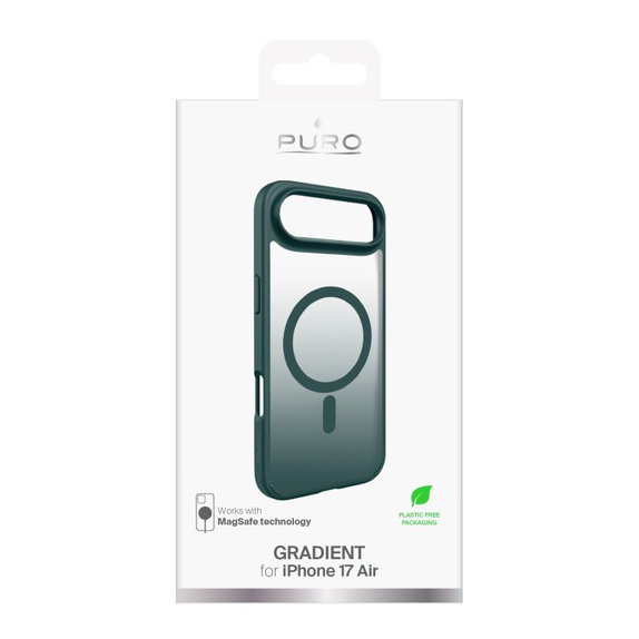 PURO - Gradient Case mit MagSafe für iPhone 17 Air, Petroleum Green