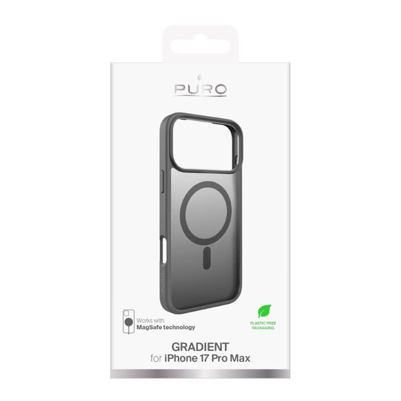 PURO - Gradient Case mit MagSafe für iPhone 17 Pro Max, Dunkelgrau