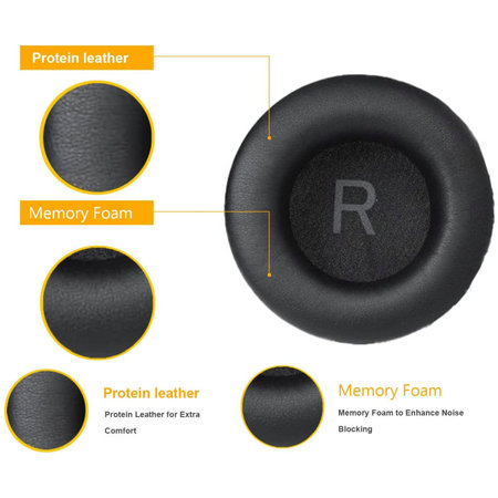 Ersatz-Ohrpolster für AKG K52, K72, K92, K240, Memory-Schaumstoff + PU-Leder, Schwarz, 1 Paar