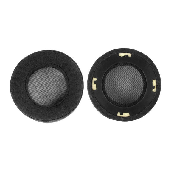 Ersatz-Ohrpolster für AKG K701, K702, Q701, Q702, K601, K612, K712, Schaumstoff + Velours, Schwarz, 1 Paar