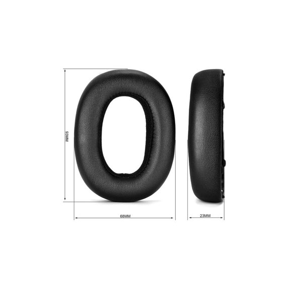 Ersatz-Ohrpolster für AKG N700NC, Memory-Schaumstoff + PU-Leder, Schwarz, 1 Paar