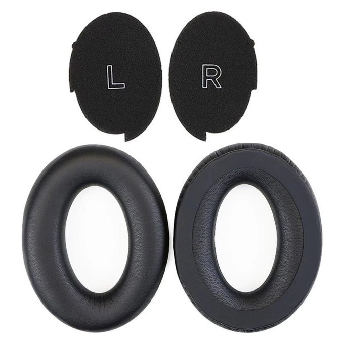 Ersatz-Ohrpolster für Bose A30, PU-Leder, Schwarz, 1 Paar