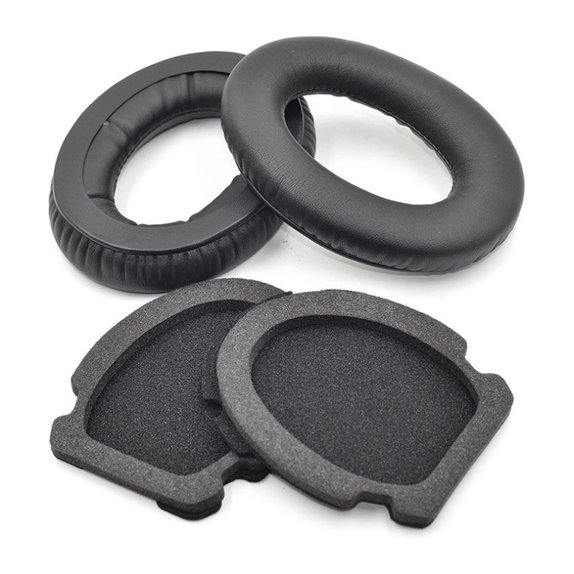 Ersatz-Ohrpolster für Bose Aviation A10, A20, Memory-Schaumstoff + PU-Leder, Schwarz, 1 Paar
