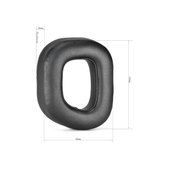 Ersatz-Ohrpolster für Corsair HS80, Memory-Schaumstoff + PU-Leder, Schwarz, 1 Paar