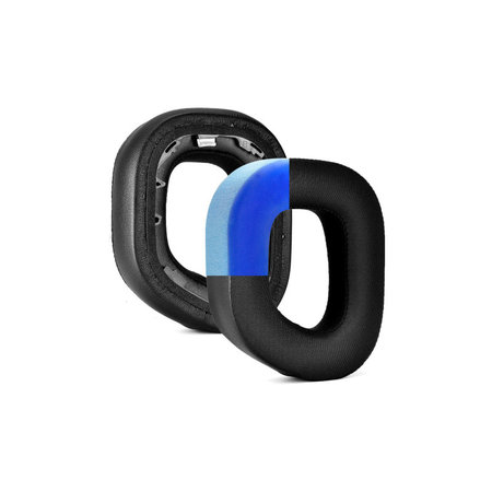 Ersatz-Ohrpolster für Corsair HS80, Memory-Schaumstoff + Textil, Schwarz, Kühlgel, 1 Paar