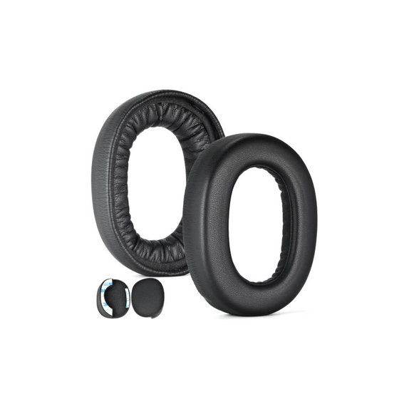 Ersatz-Ohrpolster für Jabra Elite 85H, Memory-Schaumstoff + PU-Leder, Schwarz, 1 Paar