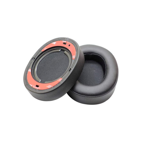 Ersatz-Ohrpolster für JBL Synchros E55BT, Memory-Schaumstoff + PU-Leder, Schwarz, 1 Paar
