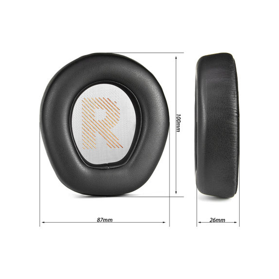 Ersatz-Ohrpolster für JBL Quantum Q200, Q300, Memory-Schaumstoff + PU-Leder, Schwarz, 1 Paar
