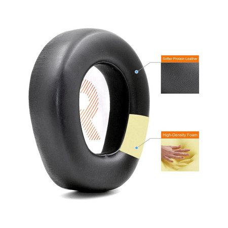 Ersatz-Ohrpolster für JBL Quantum One, Memory-Schaumstoff + PU-Leder, Schwarz, 1 Paar