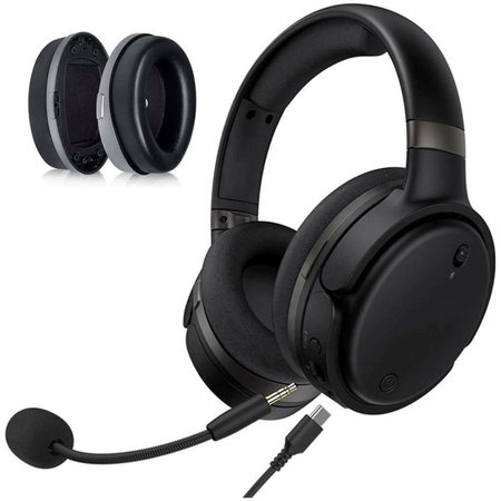 Ersatz-Ohrpolster für Kingston HyperX Cloud Orbit S, Memory-Schaumstoff + PU-Leder, Schwarz, 1 Paar