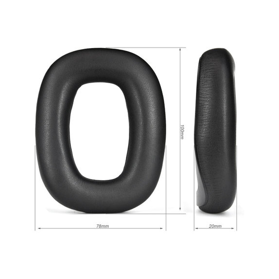 Ersatz-Ohrpolster mit Magnet für Logitech Astro A30, Memory-Schaumstoff + PU-Leder, Schwarz, 1 Paar