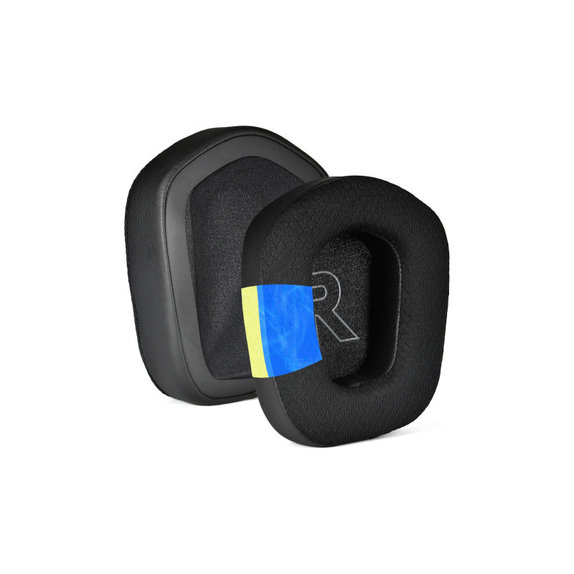 Ersatz-Ohrpolster für Logitech G733, Memory-Schaumstoff + Textil + Leder, Schwarz, Kühlgel, 1 Paar