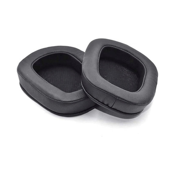 Ersatz-Ohrpolster für Logitech G633 Artemis, G933 Artemis, Memory-Schaumstoff + Leder, Schwarz, 1 Paar