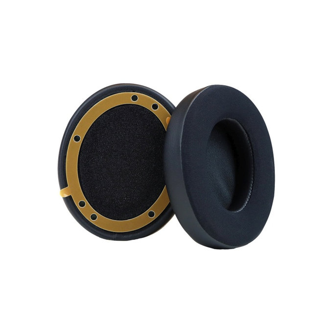 Ersatz-Ohrpolster für Beats Studio Pro, Memory-Schaumstoff + Textil + Leder, Schwarz, Kühlgel, 1 Paar