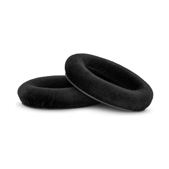 Ersatz-Ohrpolster für Sennheiser HD545, HD600, HD650, Memory-Schaumstoff + Textil, Schwarz, 1 Paar