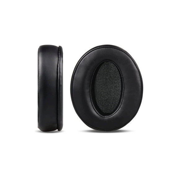 Ersatz-Ohrpolster für Sennheiser HD4.50, HD450, Memory-Schaumstoff + Leder, Schwarz, 1 Paar