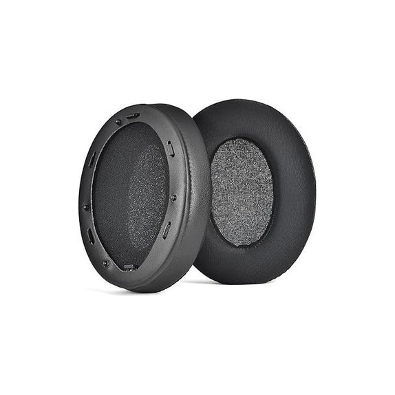 Ersatz-Ohrpolster für Sony WH-1000XM3, Memory-Schaumstoff + Textil + Leder, Schwarz, Kühlgel, 1 Paar